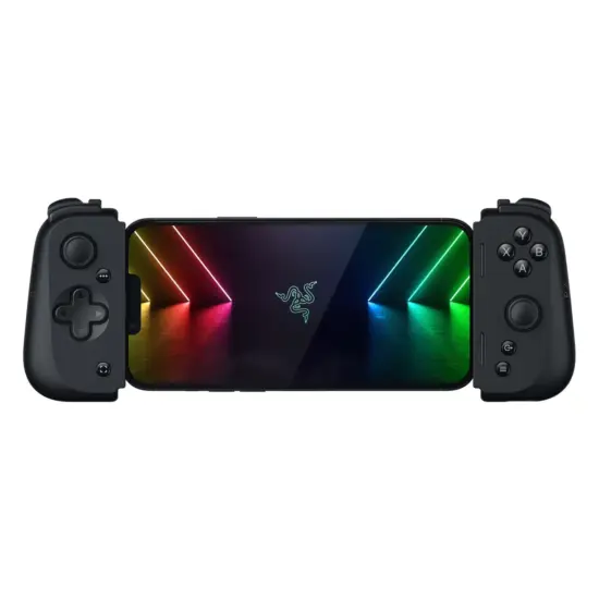 Razer - Kishi V2 Mobile Gaming Controller For iOS Front View With Devicea