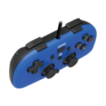 Hori - Wired Mini Gamepad For PlayStation 4 - Blue Angled View