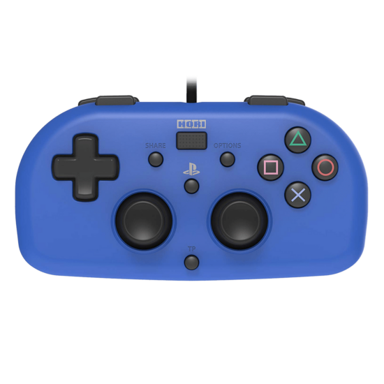 Hori - Wired Mini Gamepad For PlayStation 4 - Blue Front Angle