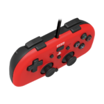 Hori - Wired Mini Gamepad For PlayStation 4 - Red Angled View