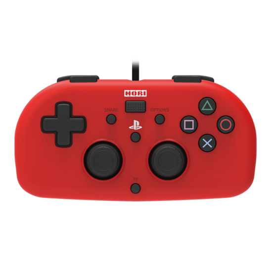 Hori - Wired Mini Gamepad For PlayStation 4 - Red Front View