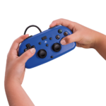 Hori - Wired Mini Gamepad For PlayStation 4 - Blue Angled View