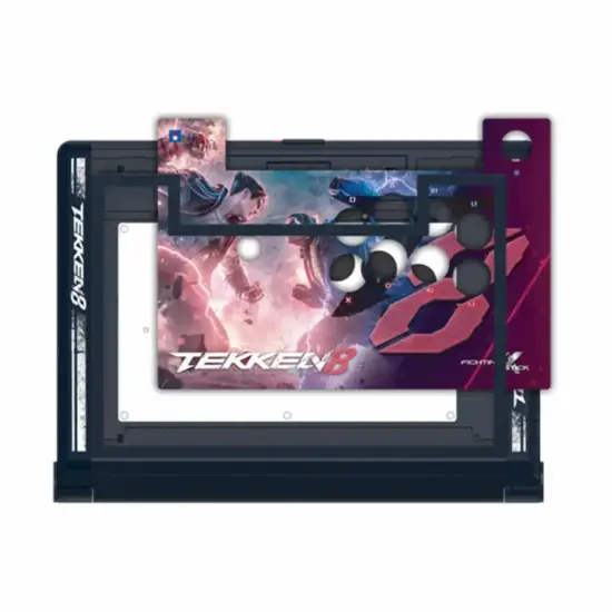 Hori - Fighting Stick α (TEKKEN 8 Edition) For PlayStation 5 Front Open Angled View