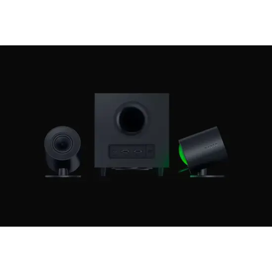 Razer - Nommo V2 Speakers - Black angled view