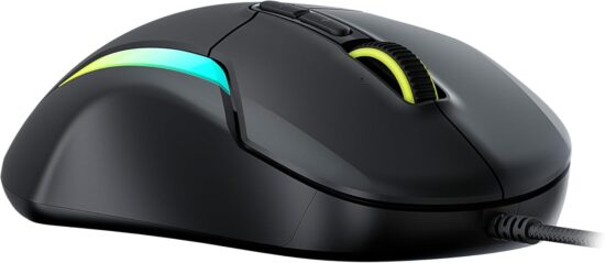 Turtle Beach - Kone II Wired Ergonomic Gaming Mouse - Black Front Angled View