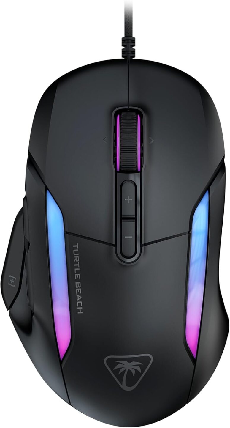 Turtle Beach - Kone II Wired Ergonomic Gaming Mouse - Black Top View