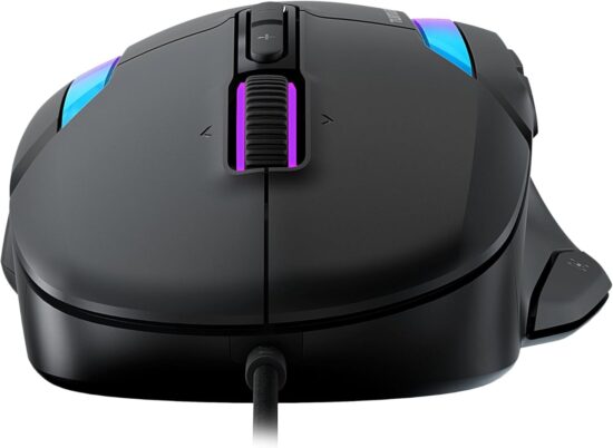 Turtle Beach - Kone II Wired Ergonomic Gaming Mouse - Black Front View