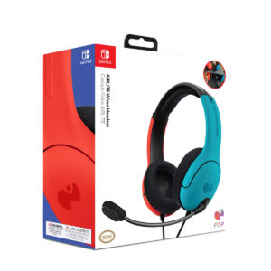 PDP - LVL40 Neon Pop AIRLITE Wired Headset Blue/Red For Nintendo Switch Box