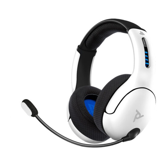 PDP - LVL50 Wireless Stereo White Headset For PlayStation 4 & 5 Angled View