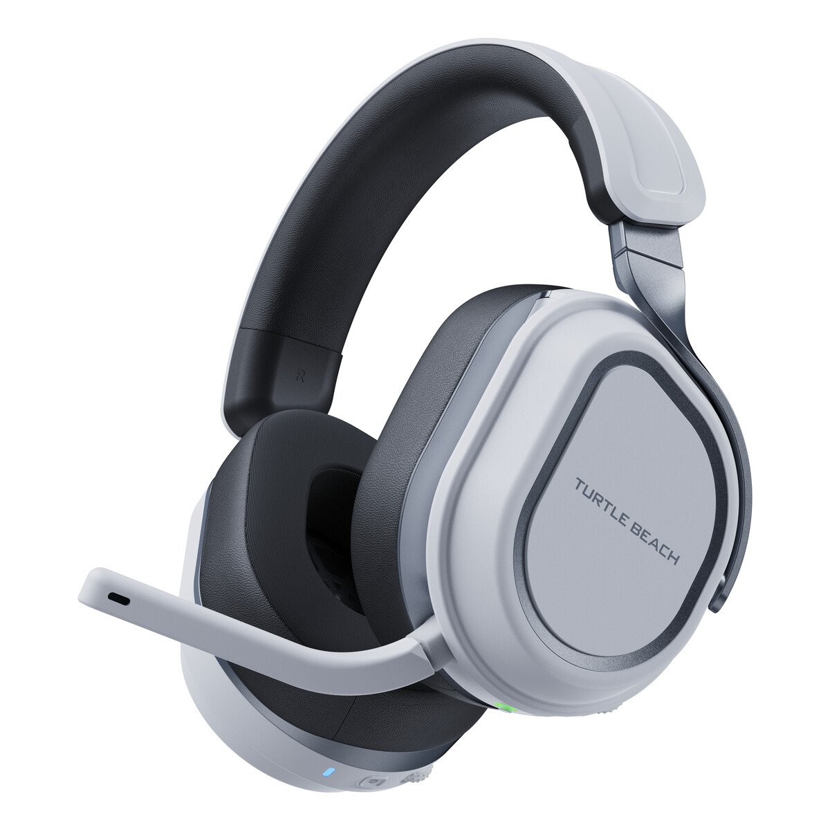 Turtle Beach - Stealth 700 (Gen 3) Gaming Headset PlayStation Edition - Grey/White Angled View